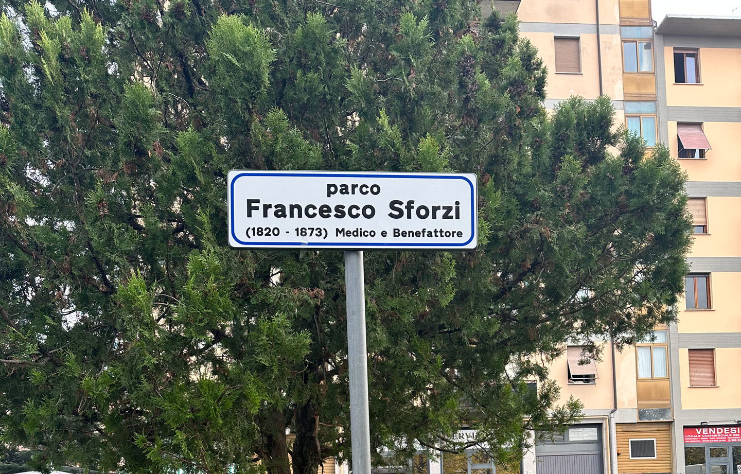Targa parco Sforzi
