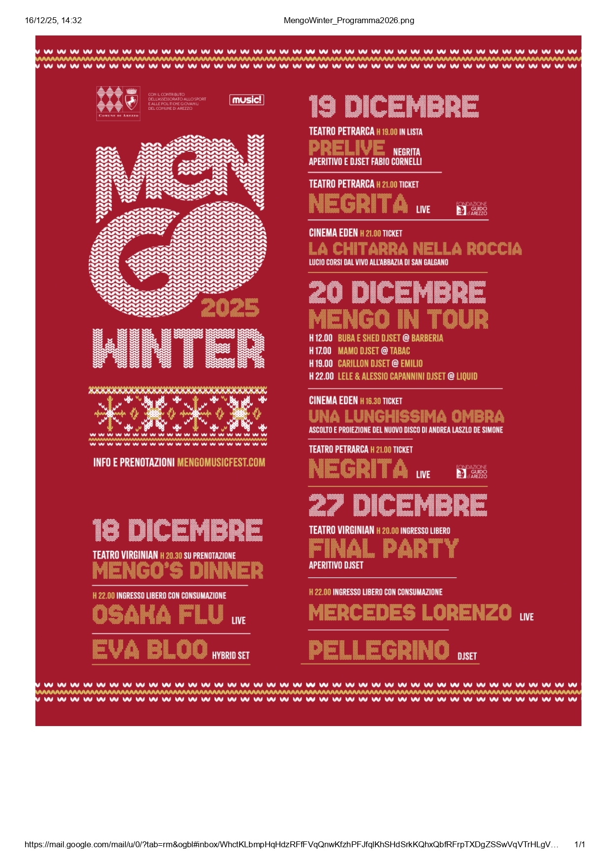 Locandina Mengo Winter fest