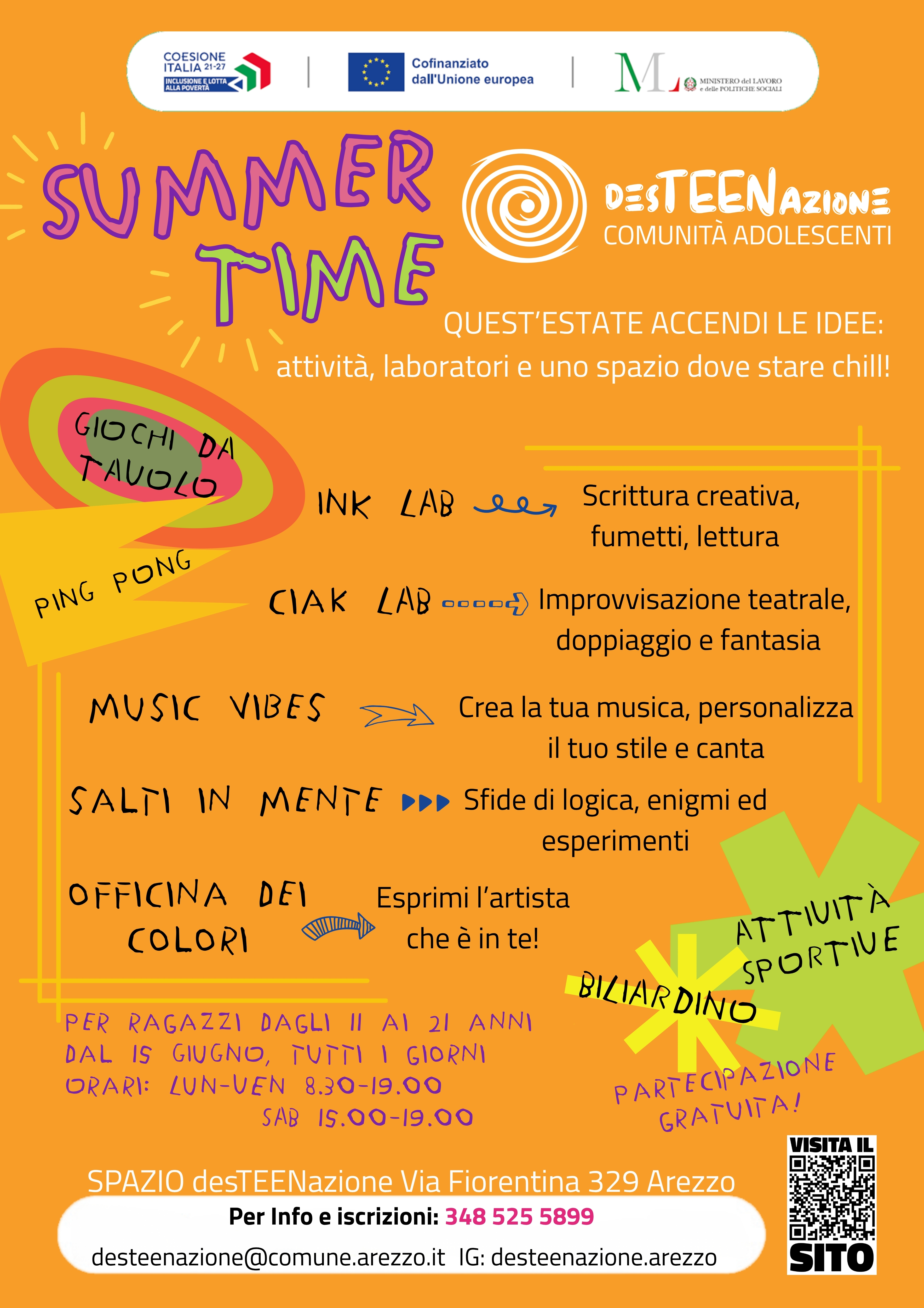 locandina attività estive