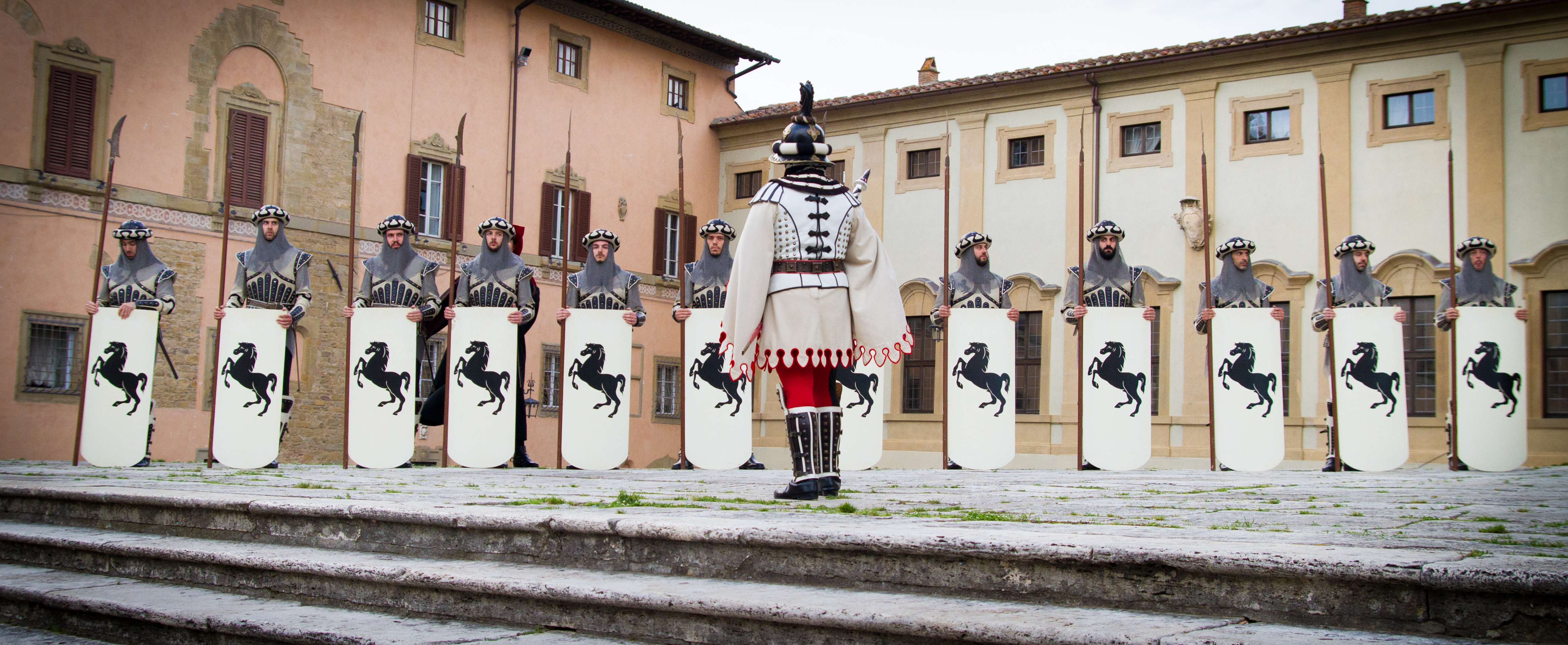 foto dei fanti del Signa Arretii schierati