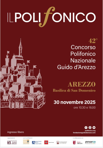 Locandina 42ª edizione del Concorso Polifonico Nazionale “Guido d’Arezzo” 2025