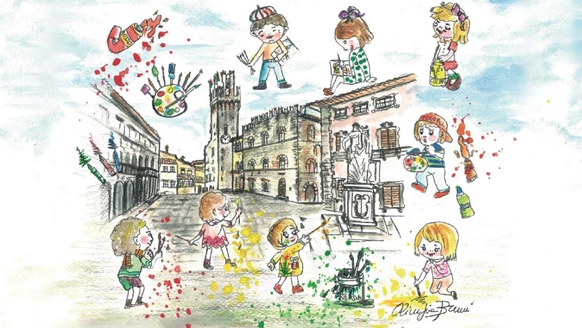 Locandina concorso di pittura "Scopri i tesori di Arezzo"